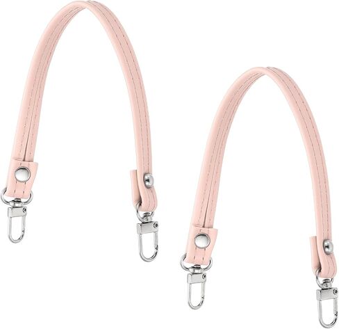 PATIKIL Leather Purse Handle Strap, 2 Pcs 10 Inch Leather Purse Strap Replacement DIY Women Clutch Bag Handbag Top Handle Strap Repair Accessories Brown in Saudi Arabia