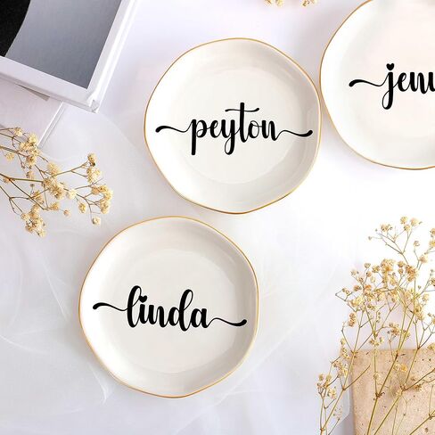 JoycuFF Lauren Jewelry Holder Gifts for Women, Personalized Name Gifts for Women, Birthday Bridesmaid Gifts for Women Best Friends for Wedding Day Mothers Day Anniversary Valentines Day in Saudi Arabia