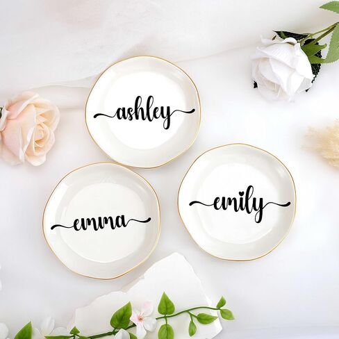 JoycuFF Lauren Jewelry Holder Gifts for Women, Personalized Name Gifts for Women, Birthday Bridesmaid Gifts for Women Best Friends for Wedding Day Mothers Day Anniversary Valentines Day in Saudi Arabia