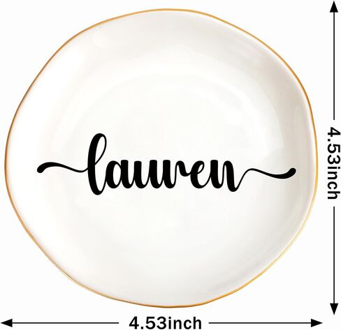 JoycuFF Lauren Jewelry Holder Gifts for Women, Personalized Name Gifts for Women, Birthday Bridesmaid Gifts for Women Best Friends for Wedding Day Mothers Day Anniversary Valentines Day in Saudi Arabia