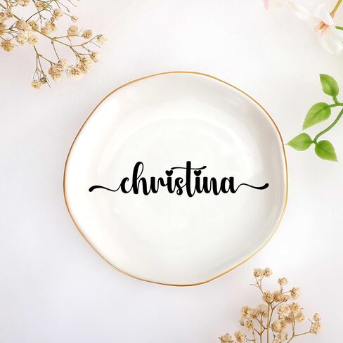 JoycuFF Lauren Jewelry Holder Gifts for Women, Personalized Name Gifts for Women, Birthday Bridesmaid Gifts for Women Best Friends for Wedding Day Mothers Day Anniversary Valentines Day in Saudi Arabia