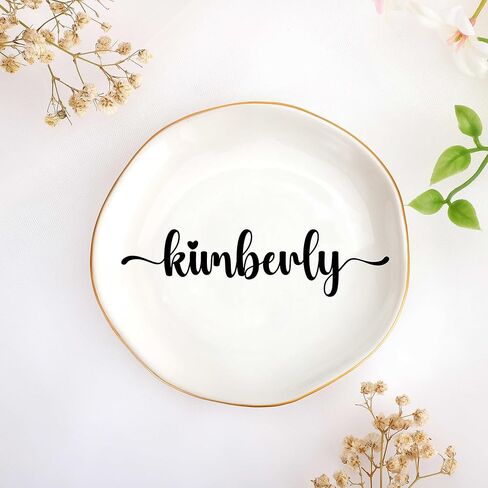 JoycuFF Lauren Jewelry Holder Gifts for Women, Personalized Name Gifts for Women, Birthday Bridesmaid Gifts for Women Best Friends for Wedding Day Mothers Day Anniversary Valentines Day in Kuwait