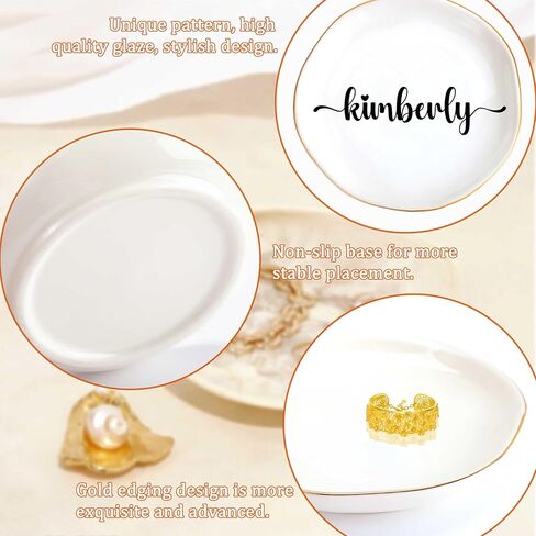 JoycuFF Lauren Jewelry Holder Gifts for Women, Personalized Name Gifts for Women, Birthday Bridesmaid Gifts for Women Best Friends for Wedding Day Mothers Day Anniversary Valentines Day in Kuwait