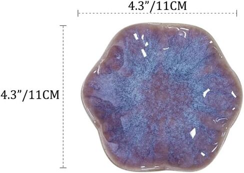 Leaf Flower Trinket Dish, Four Leaf Clover Ceramic Ring Holder, Lotus Leaf Jewelry Decorative Trinket Tray Plate Gifts for Women (Purple - Lotus Leaf) in Saudi Arabia