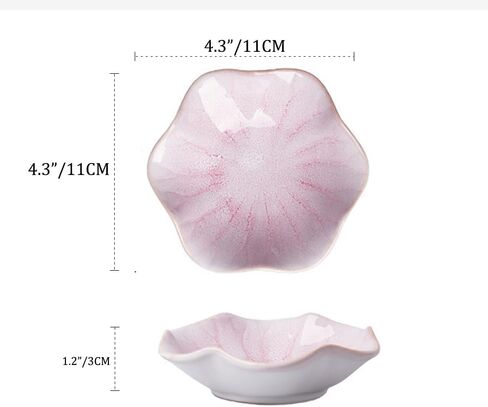 Leaf Flower Trinket Dish, Four Leaf Clover Ceramic Ring Holder, Lotus Leaf Jewelry Decorative Trinket Tray Plate Gifts for Women (Purple - Lotus Leaf) in Saudi Arabia