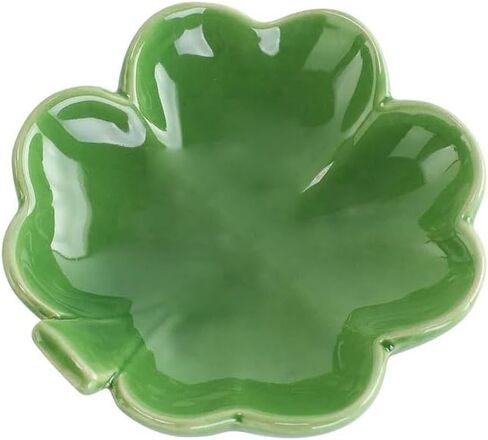 Leaf Flower Trinket Dish, Four Leaf Clover Ceramic Ring Holder, Lotus Leaf Jewelry Decorative Trinket Tray Plate Gifts for Women (Purple - Lotus Leaf) in Saudi Arabia