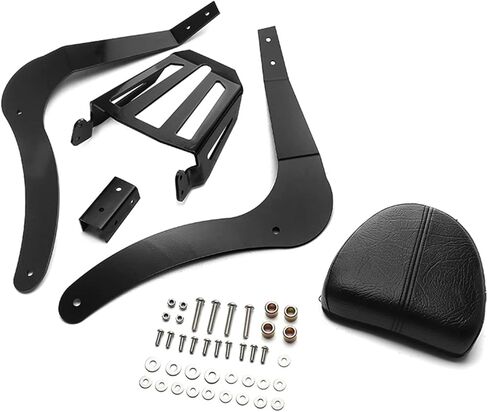 Sissy Bars مناسبة للكشافة الهندية Sixty Scout 2014 2015 2016 2017 2018 2019 2020 2021، وسادة المقعد الخلفي للركاب باللون الأسود ومسند الظهر ورف الأمتعة in Kuwait