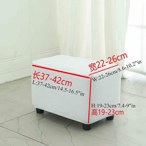 Ottoman Cover Rectangular, Small Rectangle Ottoman Slipcover, Stretch Ottoman Footstool Slip Covers, Water-Resistant in Saudi Arabia