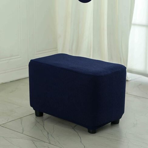 Ottoman Cover Rectangular, Small Rectangle Ottoman Slipcover, Stretch Ottoman Footstool Slip Covers, Water-Resistant in Saudi Arabia