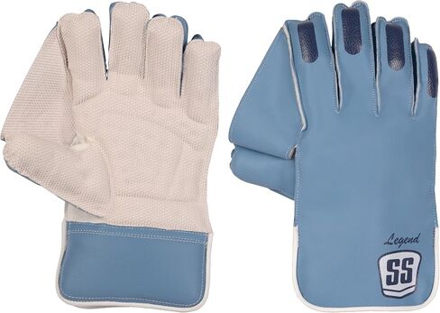 قفازات SS Legend Premium Cricket Wicket Keeping Gloves للرجال مقاس (خيارات الألوان الأحمر والأزرق والفضي والأسود) in Saudi Arabia
