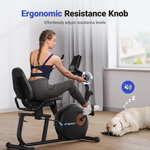 MERACH Recumbent Exercise Bike for Home with Smart Bluetooth and Exclusive App Connectivity, LCD, Heart Rate Handle, Magnetic Recumbent Bikes S08 in Kuwait