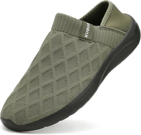 KUBUA Mens Slippers Indoor Lightweight House Shoes Outdoor Breathable Slip on Loafers in Kuwait