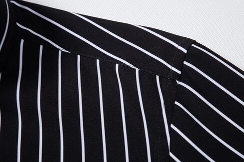 Mens Dress Shirts Stretch Long Sleeve Button Down Shirts Print Regular Fit Casual Busines Shirt in Saudi Arabia