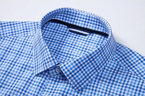 Mens Dress Shirts Stretch Long Sleeve Button Down Shirts Print Regular Fit Casual Busines Shirt in Saudi Arabia
