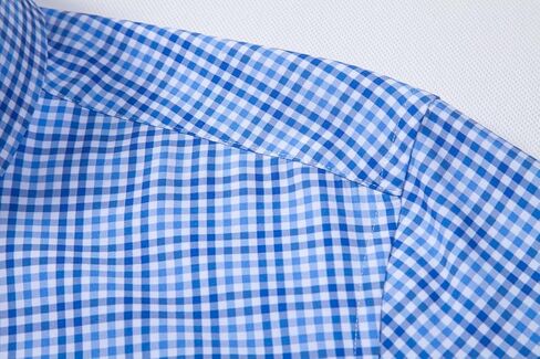 Mens Dress Shirts Stretch Long Sleeve Button Down Shirts Print Regular Fit Casual Busines Shirt in Saudi Arabia