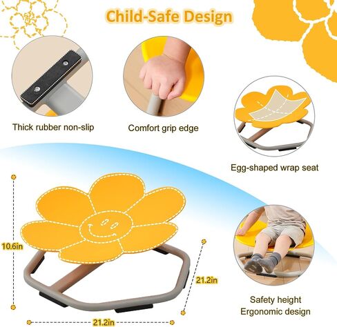Sensory Spinning Chair for Autistic Kids, Sit and Spin Toys for Toddlers, Autism Swivel Chair Promote Coordination, Spinning Seat for Kids 3-5-7-10-12, Gifts for Autism Children in Saudi Arabia