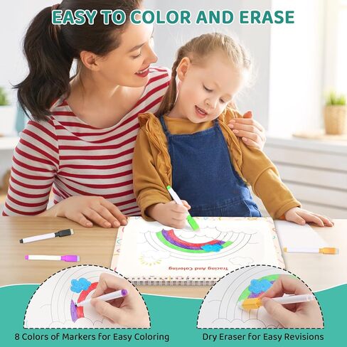 Busy Book for Toddlers 1-6, Montessorii Learning Book with 16 Page Binder - Birthday Gift for Boys and Girls (Busy05) in Kuwait