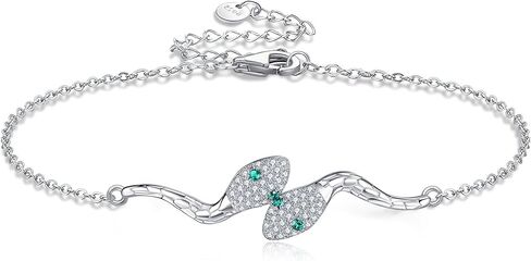 URONE Snake Bracelet For Women 925 Sterling Silver Snake Bracelet Chain Snake Jewelry Snake Gifts For Snake Lovers in Saudi Arabia