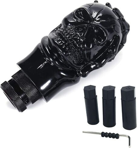 Skull Shifter Knob Stick Shift Handle Gear Shifting Lever Transmissions Fit Most Manual Automatic Cars Truck SUV (Black) in Kuwait