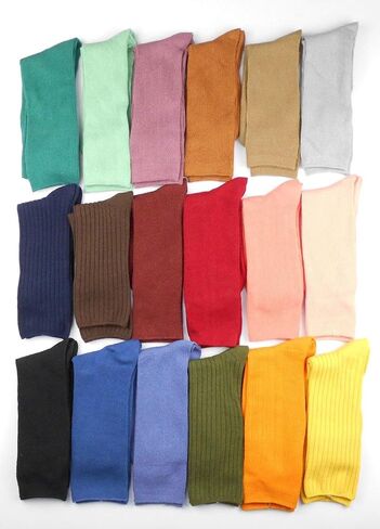 Women's Pure Color Simple Sock Soft Comfort Casual Cotton Crew Socks Free Size in Saudi Arabia