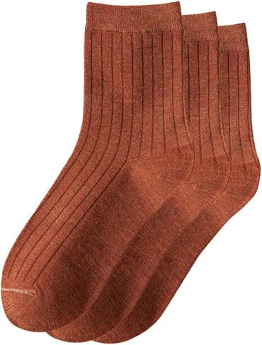 Women's Pure Color Simple Sock Soft Comfort Casual Cotton Crew Socks Free Size in Saudi Arabia