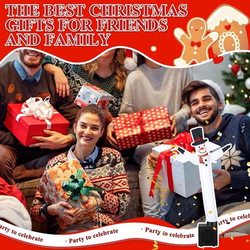 Poen Christmas Snowman Wacky Waving Inflatable Tube Guy Gift Snowman Mini Inflatable Tube Man Funny Joke Tubes Toy Desktop with Blower Arm Flailing Guy for Indoor Party Decoration in Saudi Arabia