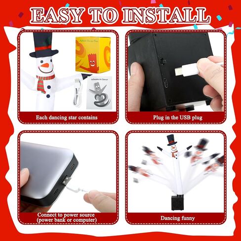 Poen Christmas Snowman Wacky Waving Inflatable Tube Guy Gift Snowman Mini Inflatable Tube Man Funny Joke Tubes Toy Desktop with Blower Arm Flailing Guy for Indoor Party Decoration in Saudi Arabia