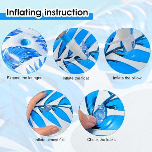 عوامة حمام السباحة القابلة للنفخ، كراسي عائمة قابلة للنفخ للبالغين، كرسي حمام سباحة مع حامل مشروبات، مسند ظهر، مسند للقدمين وتصميم كبير الحجم، مناسب لحمامات الشمس المنفجرة في النهر والبحيرة in Kuwait