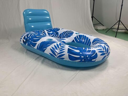 عوامة حمام السباحة القابلة للنفخ، كراسي عائمة قابلة للنفخ للبالغين، كرسي حمام سباحة مع حامل مشروبات، مسند ظهر، مسند للقدمين وتصميم كبير الحجم، مناسب لحمامات الشمس المنفجرة في النهر والبحيرة in Kuwait