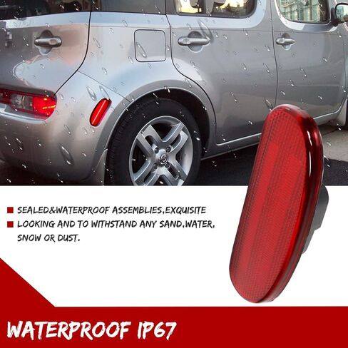 GTINTHEBOX Red Lens Rear Side Marker Light Fender Lamp Housing Assembly Compatible with 2009-2014 NISSAN CUBE 26195-1FC0A in Saudi Arabia