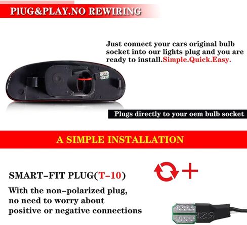 GTINTHEBOX Red Lens Rear Side Marker Light Fender Lamp Housing Assembly Compatible with 2009-2014 NISSAN CUBE 26195-1FC0A in Saudi Arabia