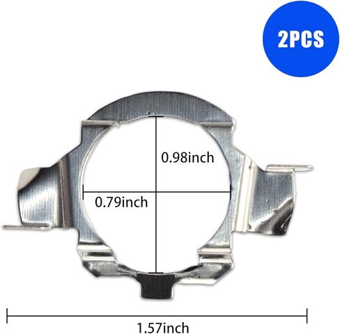 2 PCS H7 Led Light Bulb Adapter Holder, H7 Led Adapter Holders Retainers Clik Socket Base for Benz Audi BMW X5 VW New Bora Sagitar Buick Nissan (Silver) in Saudi Arabia