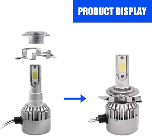 2 PCS H7 Led Light Bulb Adapter Holder, H7 Led Adapter Holders Retainers Clik Socket Base for Benz Audi BMW X5 VW New Bora Sagitar Buick Nissan (Silver) in Saudi Arabia