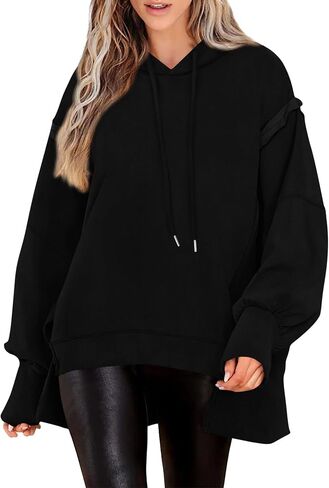 PRETTYGARDEN Womens Oversized Hoodie 2024 Fall Sweatshirt Long Sleeve Loose Trendy Outfits Casual Cute Pullover Tops in Saudi Arabia