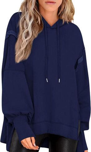 PRETTYGARDEN Womens Oversized Hoodie 2024 Fall Sweatshirt Long Sleeve Loose Trendy Outfits Casual Cute Pullover Tops in Saudi Arabia