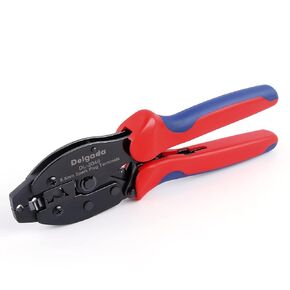 Spark Plug Crimper Kit, Delgada Spark Plug Wire Crimper and 36-Pack Boot Terminals Kit: Stripping and Crimping Tool for 180°, 90°, Straight Ignition Wire Coil Terminals