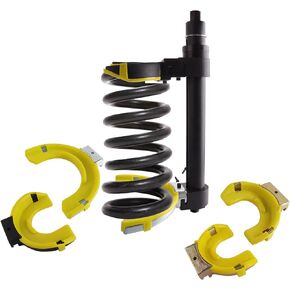 Macpherson Strut Spring Compressor Tool Kit Universal Interchangeable Fork Coil Extractor Tool Set with Safety Guard and Storage Box Allow Impact Wrenches