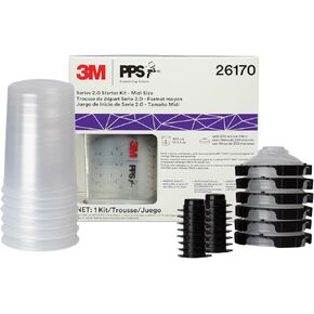 3M PPS 2.0 Paint Spray Gun System Starter Kit 26170,13.5 Ounces,200-micron Filter,Use for Cars,Furniture,Home & more,1 Cup,6 Disposable Lids and Liners,16 Sealing Plugs