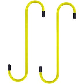 KOMITASUI Brake Caliper Hangers, Brake Caliper Hooks with Rubber Tips, Automotive Tools for Mechanics for Brake Axle and Suspesion System Work - 2 Pack (Yellow)