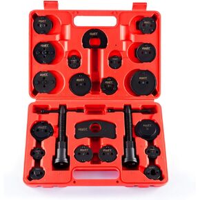 Orion Motor Tech Disc Brake Pad and Caliper Service Tool Kit | Professional Disc Brake Caliper Compression Tool Kit | Universal Disc Brake Caliper and Piston Wind Back Tool Set with Case
