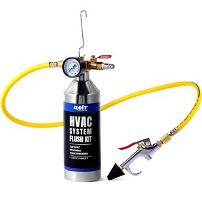 ORION MOTOR TECH AC Flush Kit, Automotive AC System Flush Canister for Cleaning Car AC System with 3.3 ft Hose 1/4 in Adapter (Solvent Purchased Separately - Not Included)