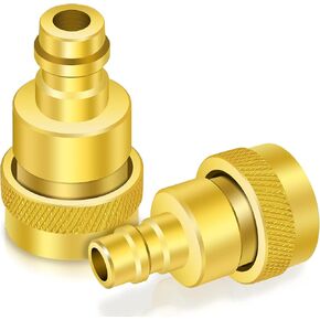 Boltigen R1234YF Quick Coupler, R1234yf to R134a Adapter,1234yf to 134a Adapter High Low Side Connector Conversion Kit for AC Charging R-1234yf Refrigerant Air Conditioning System Hose Fitting