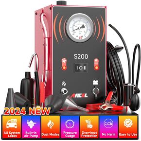 ANCEL S200 Automotive Smoke Machine with Built-in Air Pump, Evap Smoke Machine Leak Tester, Professional Auto Vacuum Leak Detector Diagnostic Tools for All Car/Motorcycle/Truck