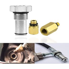 IVARKEY Oil Rail Adapters Leak Test Kit & IPR Valve Air Test Fitting Tool High Pressure Oil Pump Compatible with Ford 6.0L Powerstroke Diesel Engine (Fuel Rail)