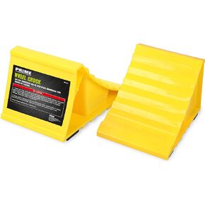 PR1ME Wheel Chocks, Non Slip Base, Suitable for Most Tyre Sizes, Ideal Chocks for RV, Trailer, Without Rope, Lightweight, Easy to Carry, Helps Keep Your RV Trailer in Place