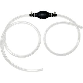 Brandon-Super Gasoline Siphon Hose, Fuel Transfer Siphon Pump for Gas, Oil, and Water, Manual Fuel Pump with 2 PVC 15mm Hoses and Metal Buckles (Hose Clip)