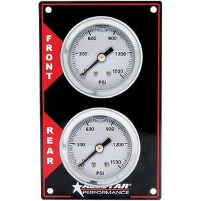 Allstar Performance ALL80170 Two 1000 PSI Liquid-Filled Vertical Mount Brake Bias 2-Gauge Panel Kit