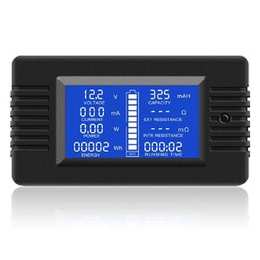 DC Multifunction Battery Monitor Meter,0-200V,0-300A (Widely Applied to 12V/24V/48V RV/Car Battery) LCD Display Digital Current Voltage Solar Power Meter Multimeter Ammeter Voltmeter