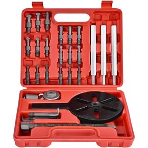 HQSSWUCH Bearing Puller Set, 21 in 1 Multi-Function Bearing Removal Tool, Bearing Disassembly Puller with Red Storage Box, for Repair Motorbikes, Cars and More Mechanical Equipment.