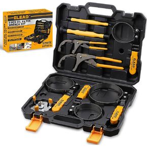 ELEAD 3-Jaw Oil Filter Wrench | Adjustable 2-Way Operation | Professional Oil Filter Removal Tool | High Torque for Automotive Use | Fits 2-1/2" to 4" Diameter | 1/2" or 3/8" Ratchet